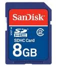 Thẻ nhớ SD SANDISK 8GB 